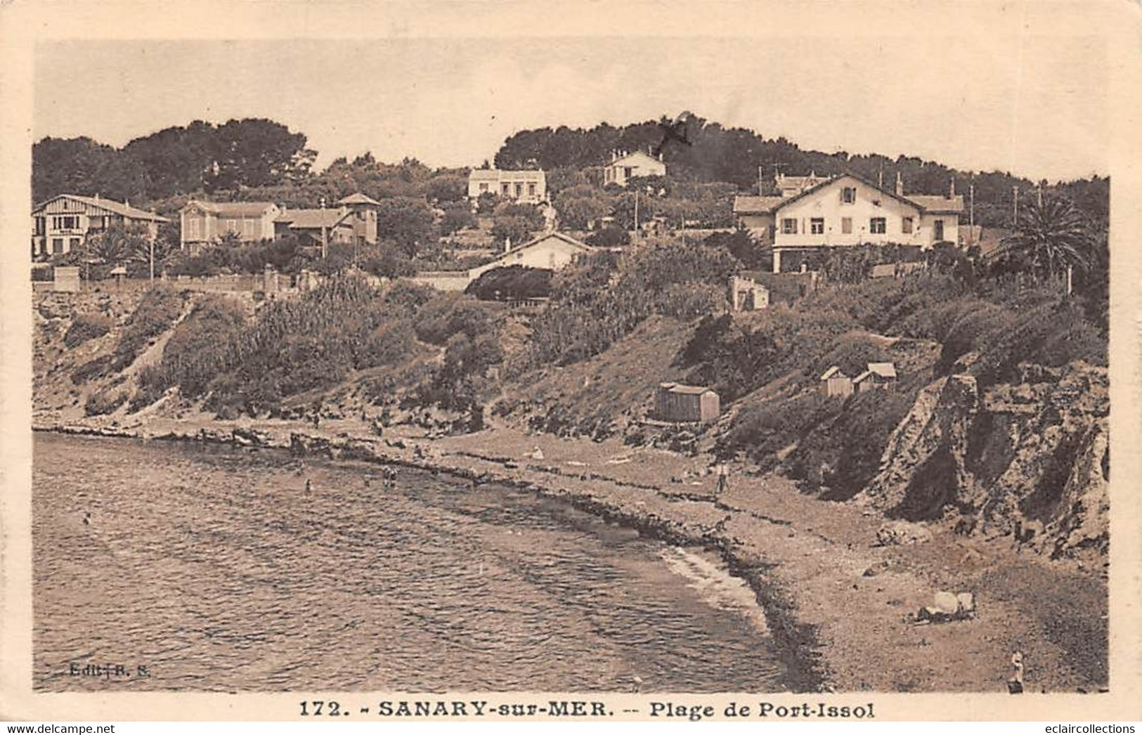 Sanary Sur Mer       83        Plage De Port-Issol      (voir Scan) - Sanary-sur-Mer