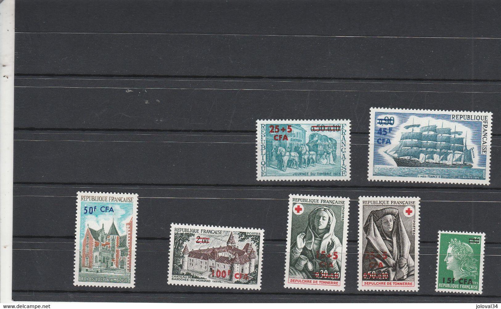 Réunion Année 1973 Complète Yvert 414 à 420  ** Neufs Sans Charnière  - Cote 17,00 Euros - Unused Stamps