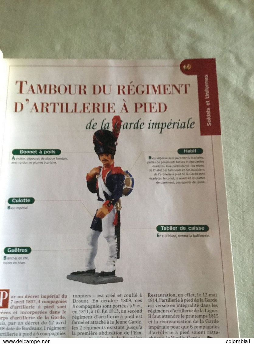TAMBOUR DE Régiment D'Artillerie à Pied De La Garde IMPERIALE Soldat En Plomb Starlux - Starlux