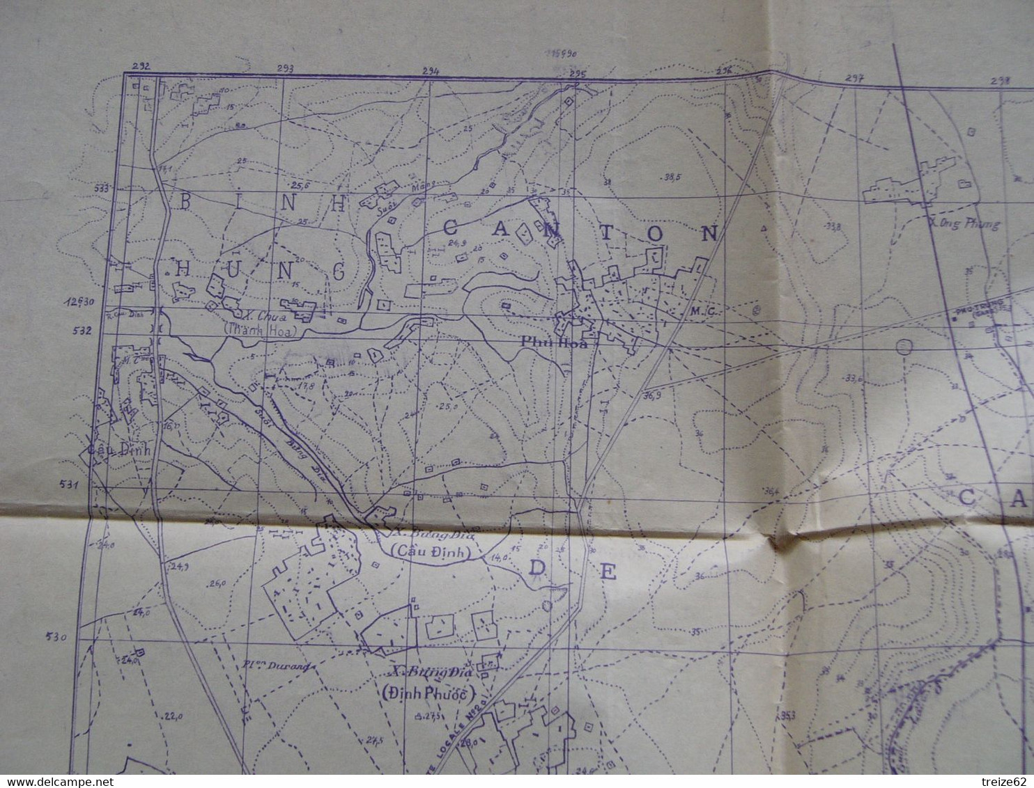 Carte THU DAU MOT Près De Hô Chi Minh Ville  Viet Nam Vietnam  INDOCHINE Années 40 's Nombreux Détails - Documenti