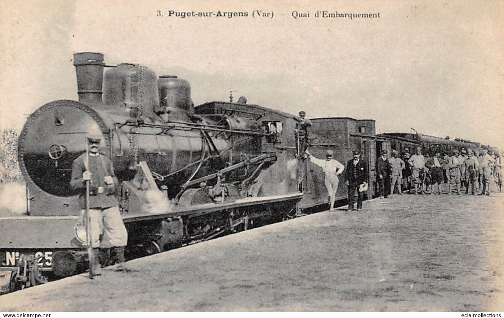 Puget Sur Argens          83       Train En Gare. Quai D'embarquement  N° 3     (voir Scan) - Autres & Non Classés