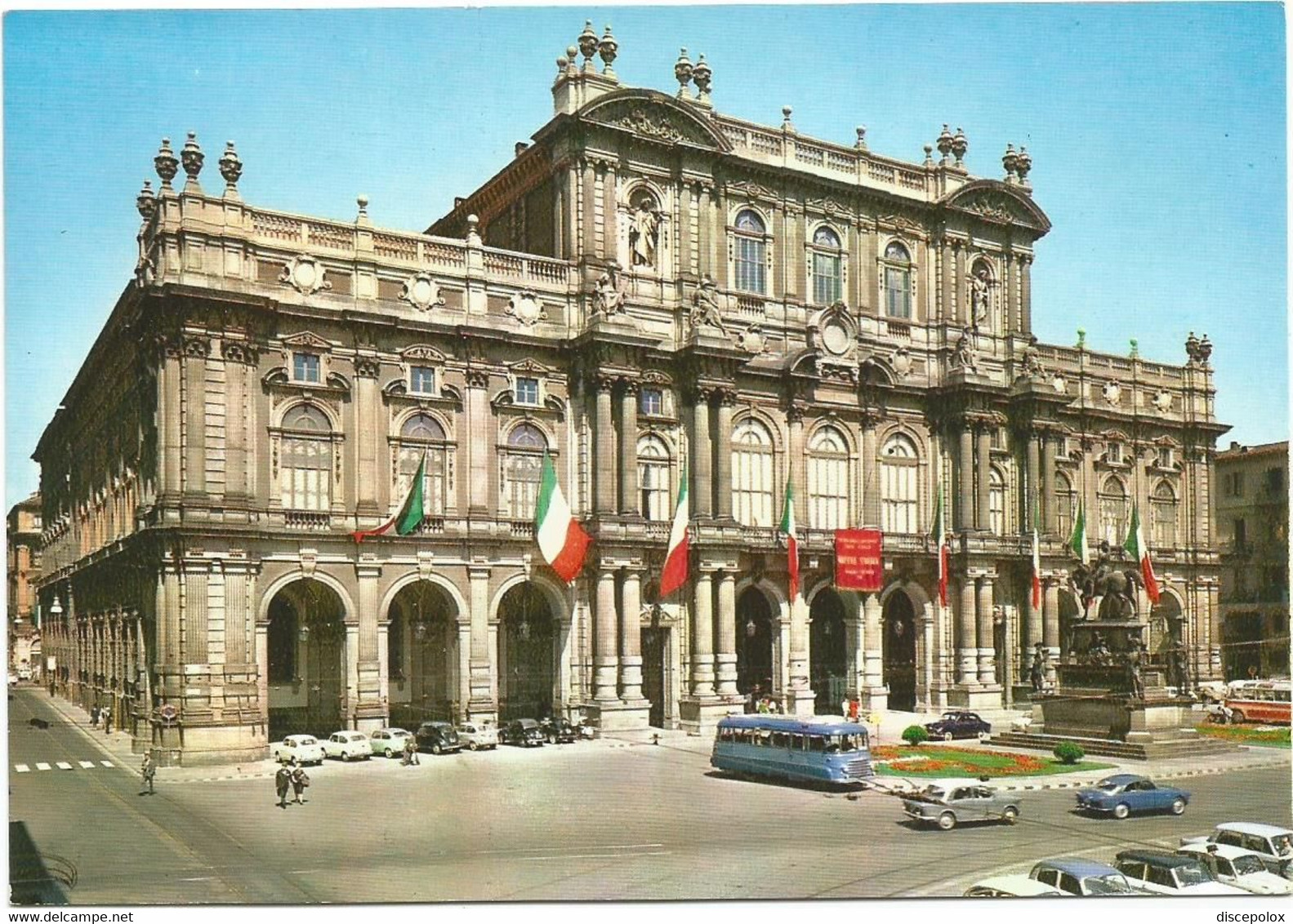 A5949 Torino - Palazzo Carignano E Monumento A Carlo Alberto - Auto Cars Voitures Bus Autobus / Non Viaggiata - Palazzo Carignano