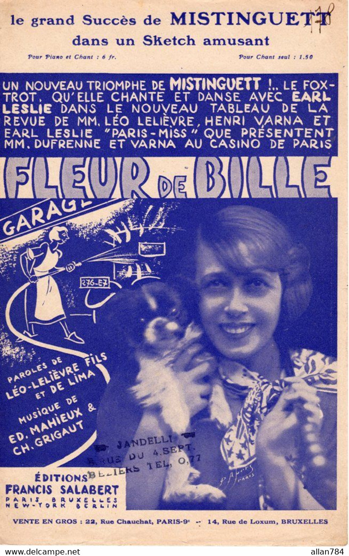 MISTINGUETT - FLEUR DE BILLE - REVUE PARIS MISS AU CASINO DE PARIS - 1930 - EXCEPTIONNEL ETAT - - Compositeurs De Comédies Musicales