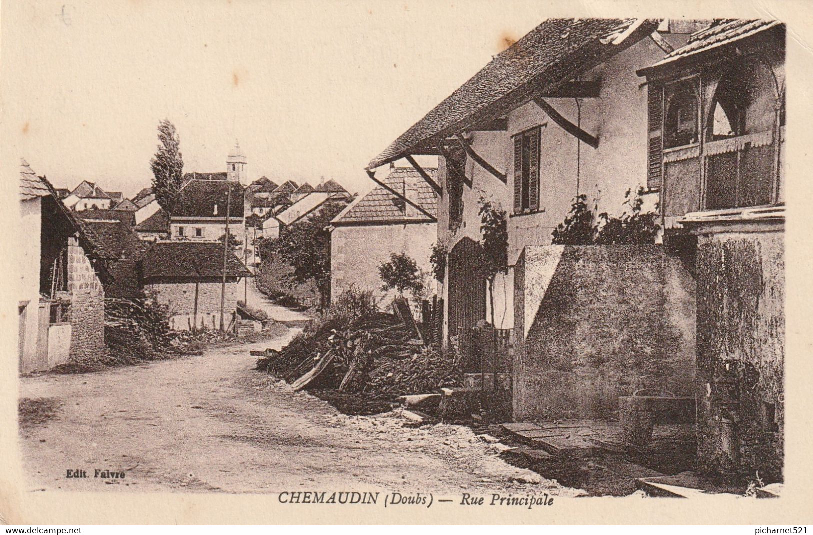 CHEMAUDIN (Doubs) - Rue Principale. Edition Faivre. Ecrite Bon état - Besancon