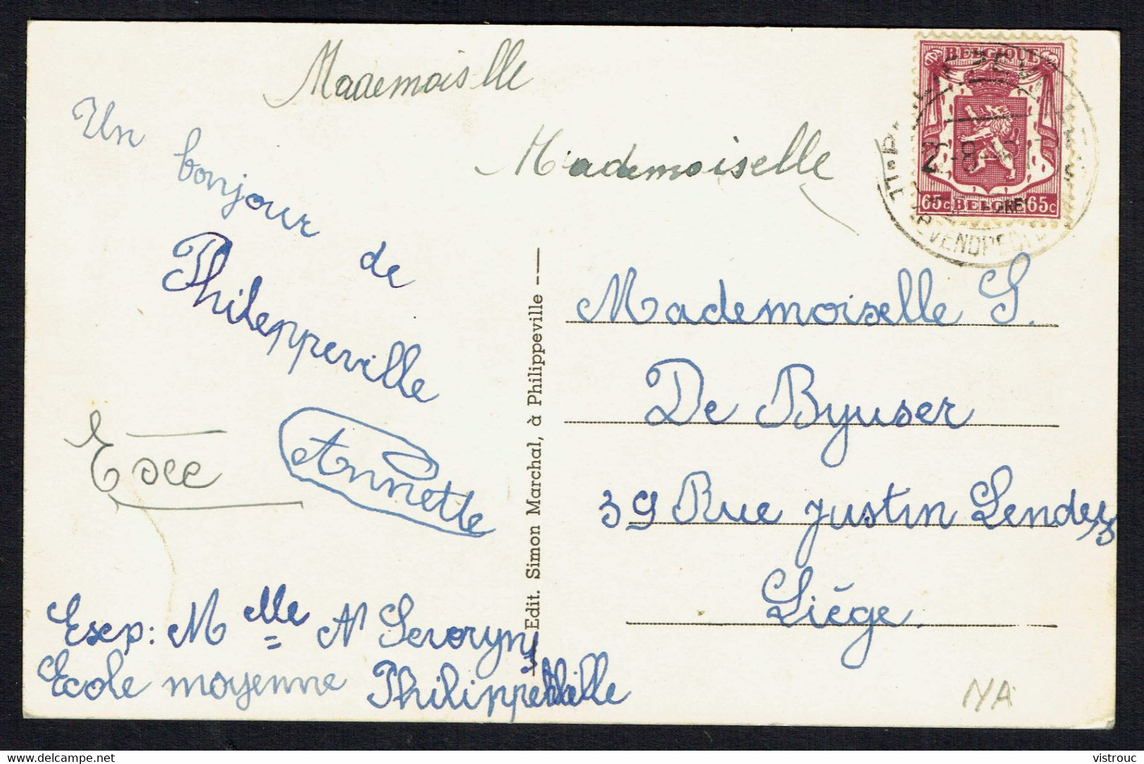 PHILIPPEVILLE - Palais De Justice - Circulé - Circulated - Gelaufen - 1949. - Philippeville