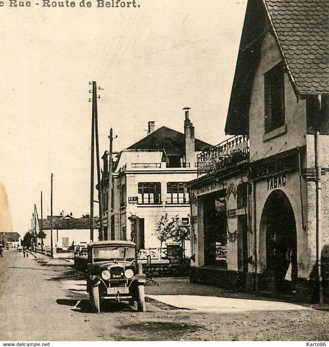 Sochaux * Débit De Tabac Tabacs Epicerie , Grande Rue Et Route De Belfort * Automobile Ancienne - Sochaux