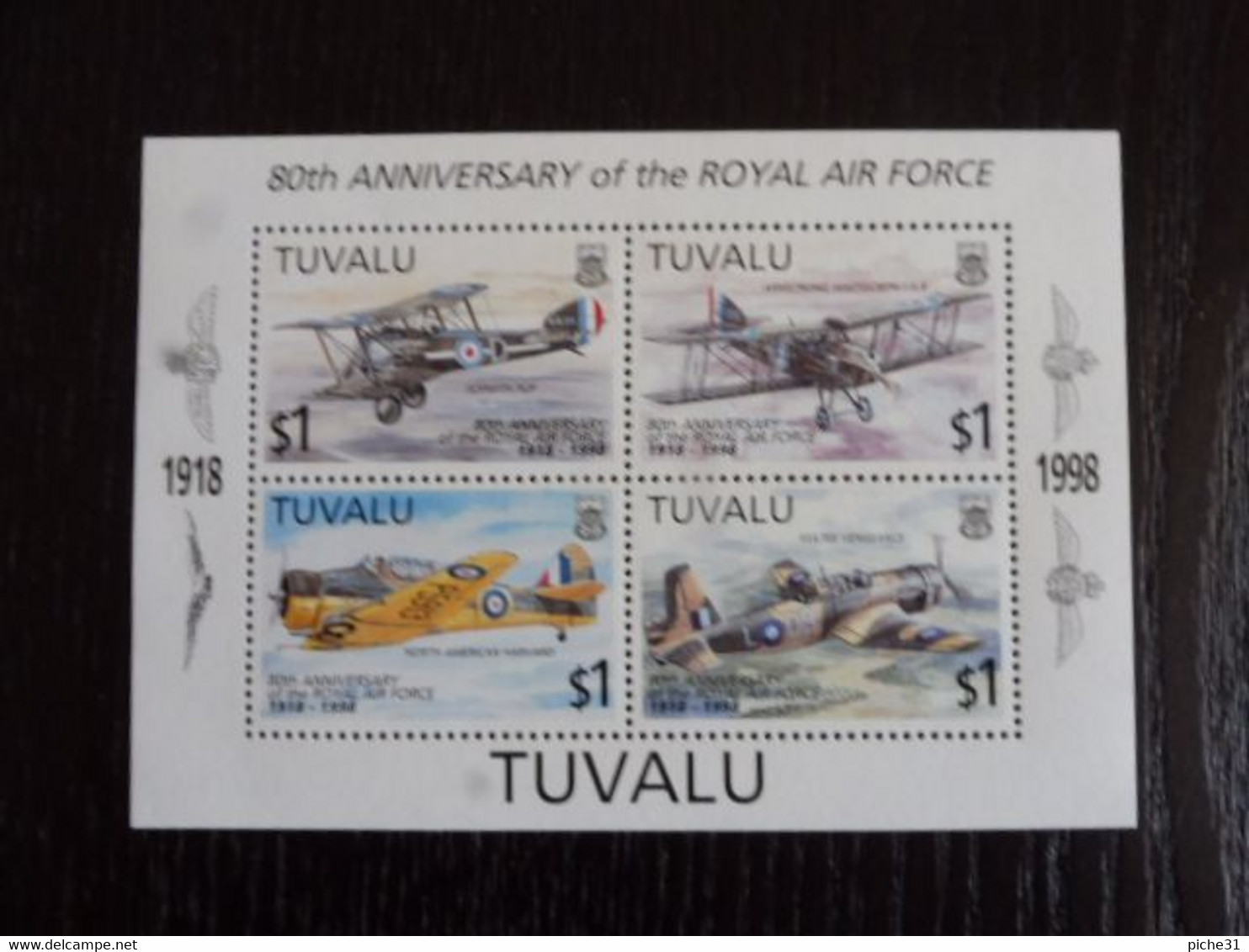 TUVALU - 1998 - 80° Anniversaire Royal Air Force - MNH ** - Aerei