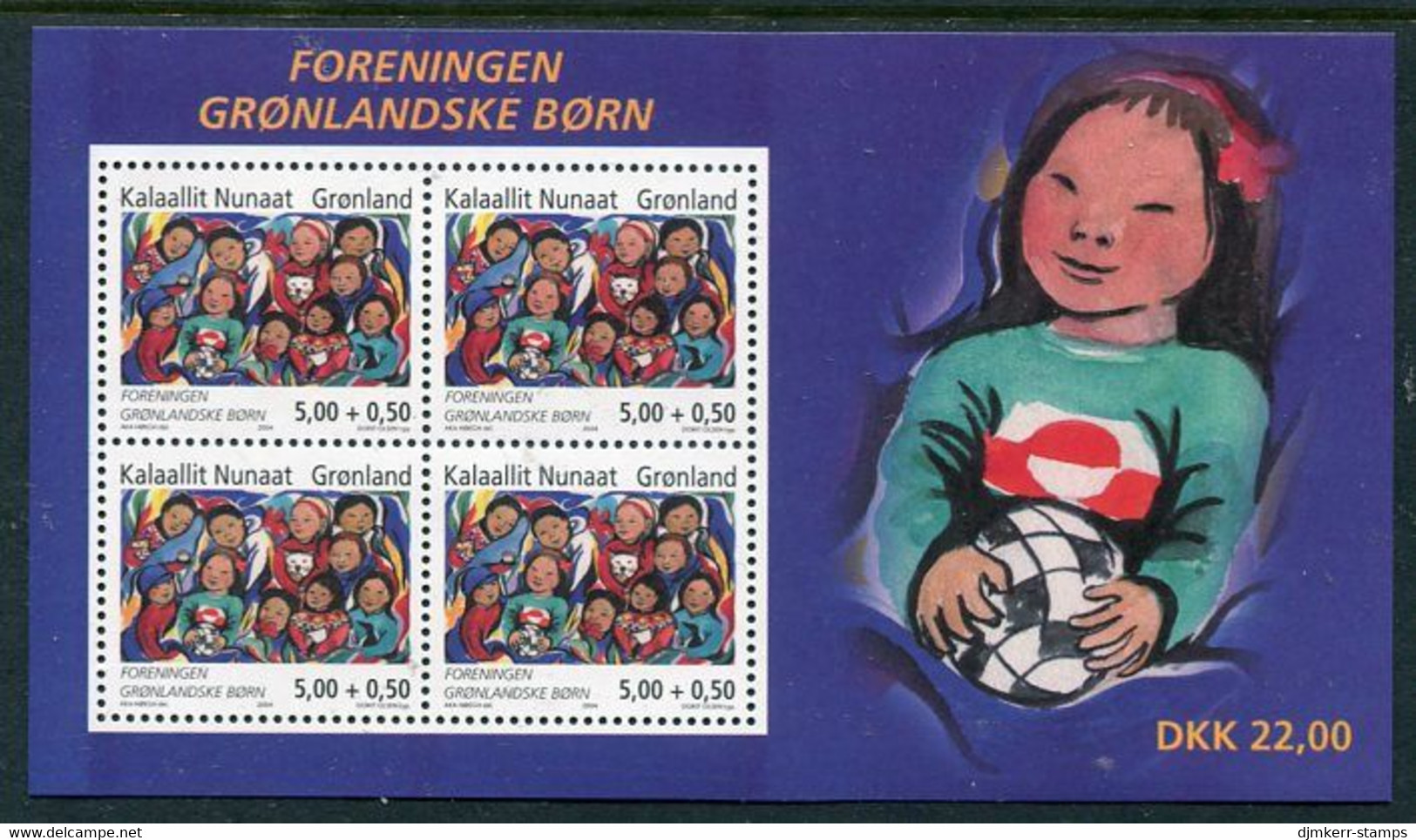 GREENLAND 2004 Society Of Greenlandic Children Block  MNH / **.  Michel Block 30 - Unused Stamps