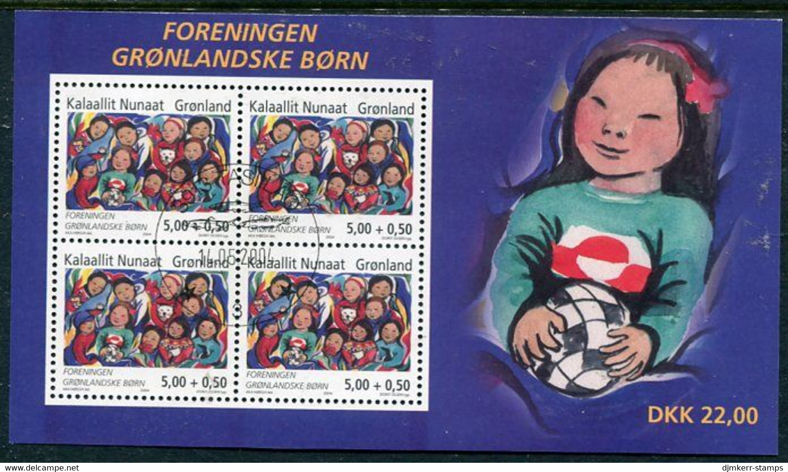 GREENLAND 2004 Society Of Greenlandic Children Block  Used.  Michel Block 30 - Usados