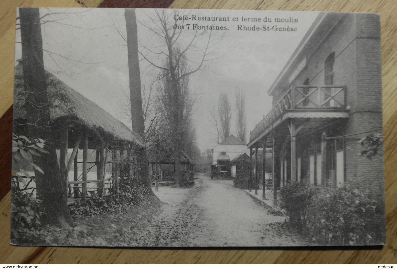 Cpa Café Restaurant Et Ferme Du Moulin Des 7 Fontaines Rhode St Genese 1911 - TZZ02 - St-Genesius-Rode