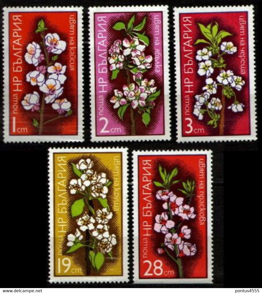 Bulgaria 1975 Mi 2374-2378 Fruit Tree Blossoms - MLH - Autres & Non Classés