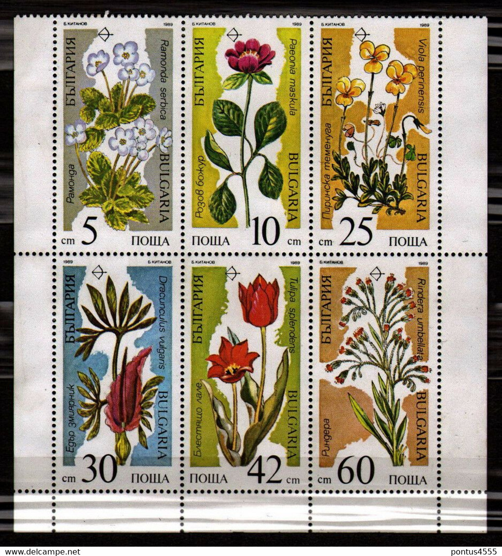 Bulgaria 1989 Mi 3735-3740 Endangered Plants - MLH - Sonstige & Ohne Zuordnung