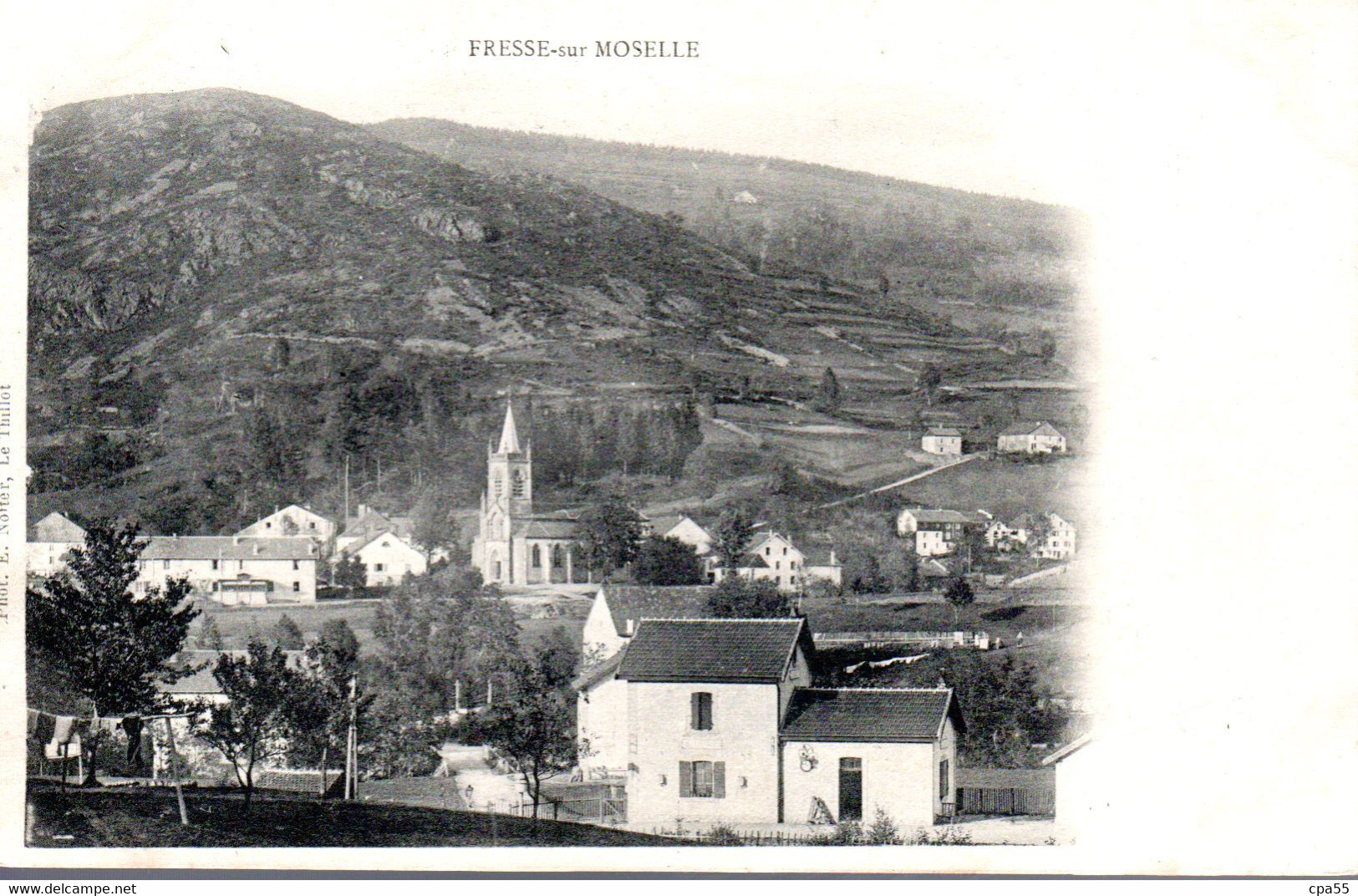 FRESSE SUR MOSELLE  -  Vue Générale  -  Carte De Type Nuage Au Dos Non Divisé. - Fresse Sur Moselle