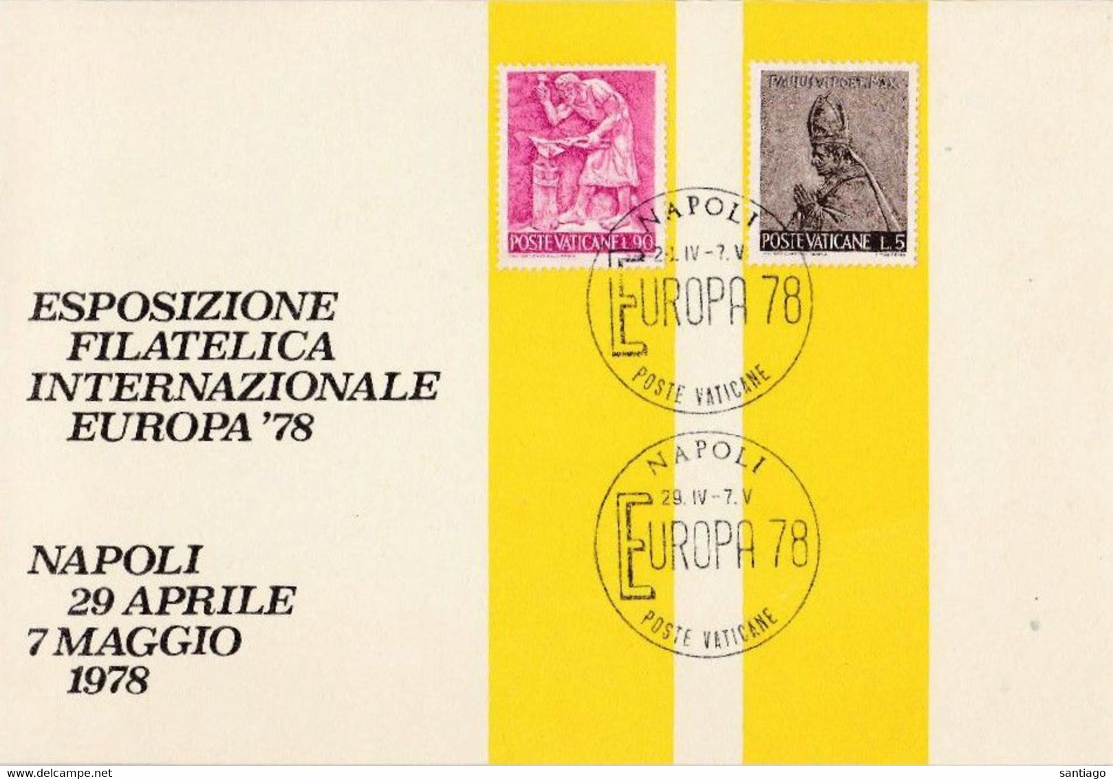 Carte De "Esposizione Filatelica Internazionale Europa 1978 - Other & Unclassified