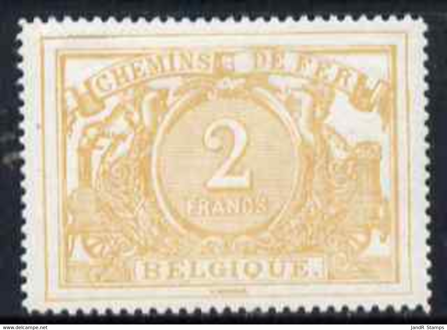 Belgium 1882 Railway Parcels 2f Buff Fresh Mounted Mint Well Centred SG P88 - Mint