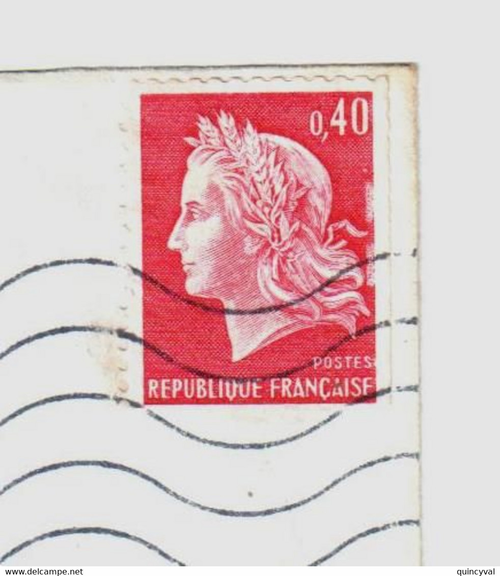 AGEN RP 40 Lot Et Garonne Lettre 40c Cheffer De ROULETTE Dents Massicotées Des 4 Cotés Yv 1536B Ob 1970 - 1967-1970 Marianne (Cheffer)