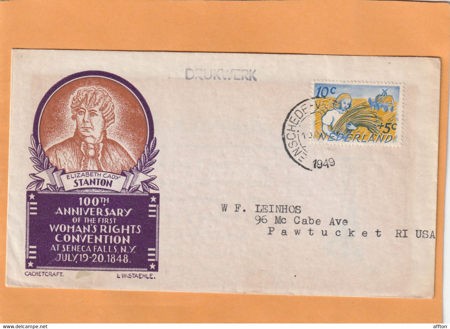 Netherlands 1949 Cover Mailed To USA Nice Usage - Otros & Sin Clasificación