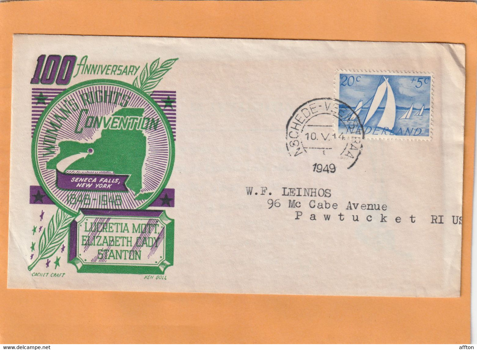 Netherlands 1949 Cover Mailed To USA Nice Usage - Otros & Sin Clasificación