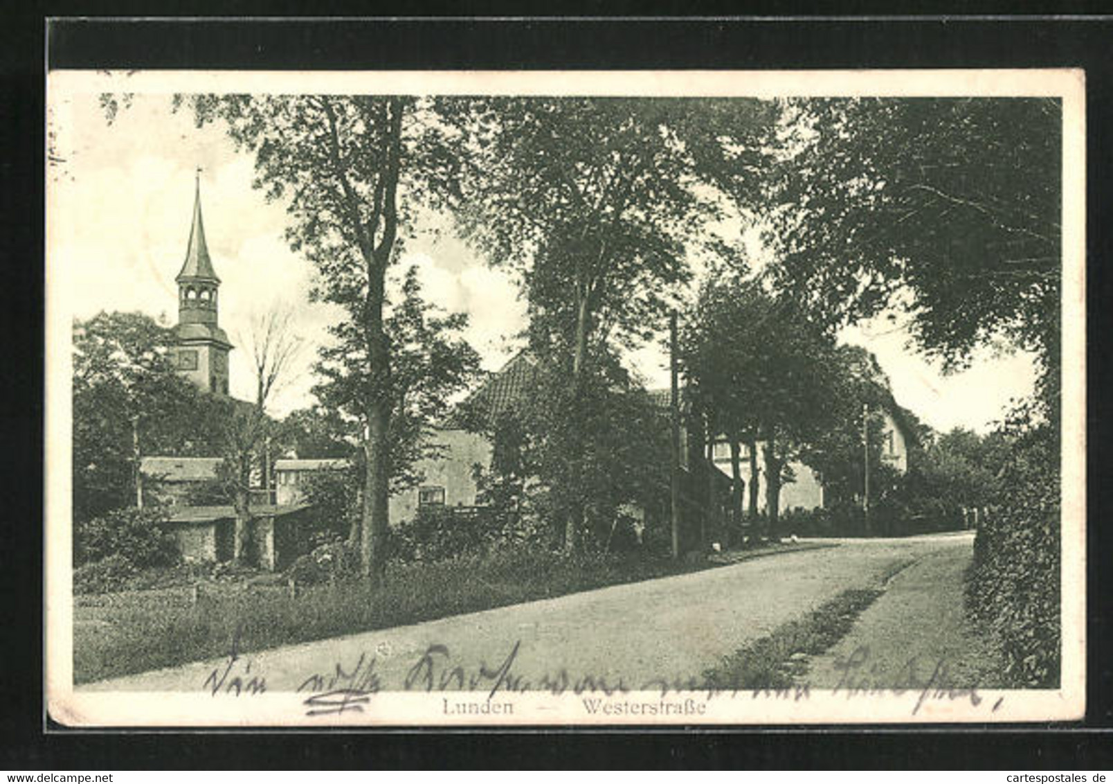 AK Lunden, Blick In Die Westerstrasse - Lunden