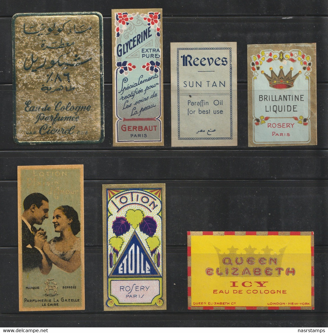 Egypt - Nice Collection - Vintage Label - ( Perfume - Eau De Cologne - Lotion - Oil ) - Etiquettes