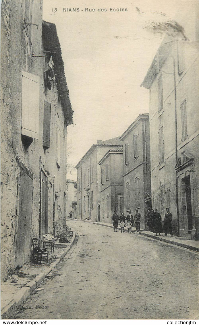 CPA FRANCE 83 " Rians, Rue Des Ecoles" - Rians