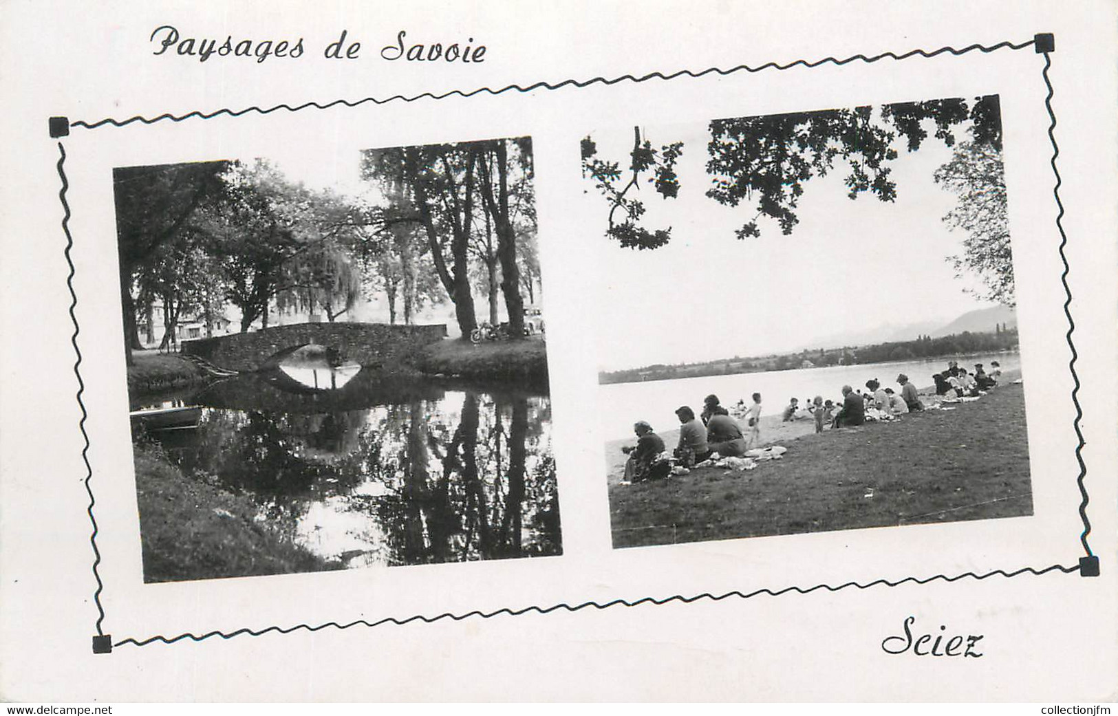 CPSM FRANCE 74 " Sciez, La Plage Et Le Lac Léman" - Sciez