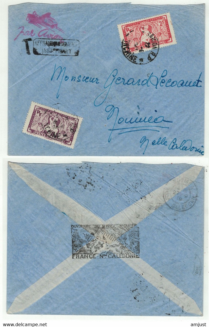 France Ex-colonies // Indochine // Lettre Par Avion De Saigon Pour La Nouvelle Calédonie (Noumea) - Briefe U. Dokumente