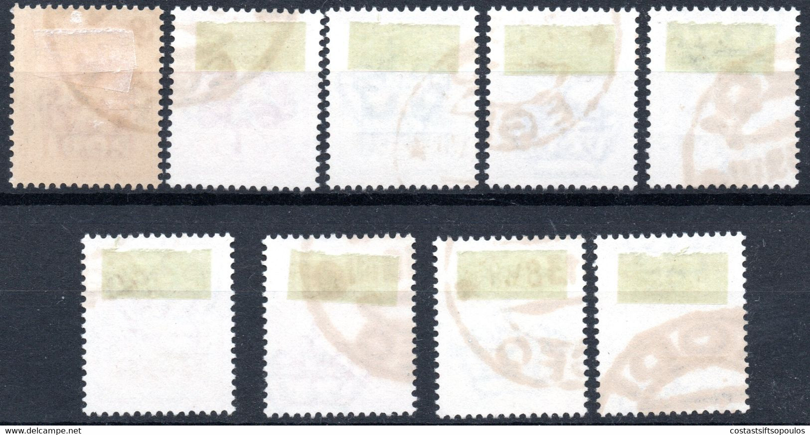 167.RHODES,RODI.1934 POSTAGE DUE,CROSS,FLOWER,SC.J1-J9,HELLASD1-D9 - Dodekanisos