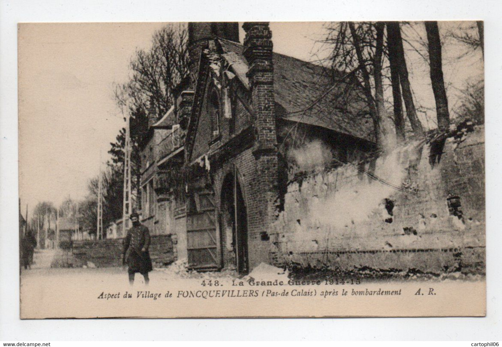 - CPA FONCQUEVILLERS (62) - Aspect Du Village Après Le Bombardement - Edition Richard 448 - - Sonstige & Ohne Zuordnung