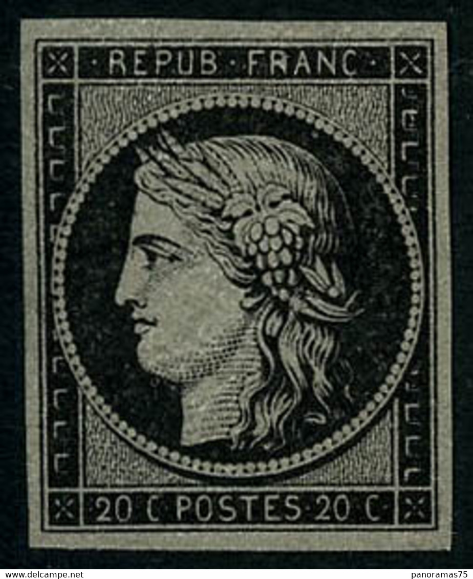 * N°3F 2c Noir, Réimp - TB - 1849-1850 Ceres