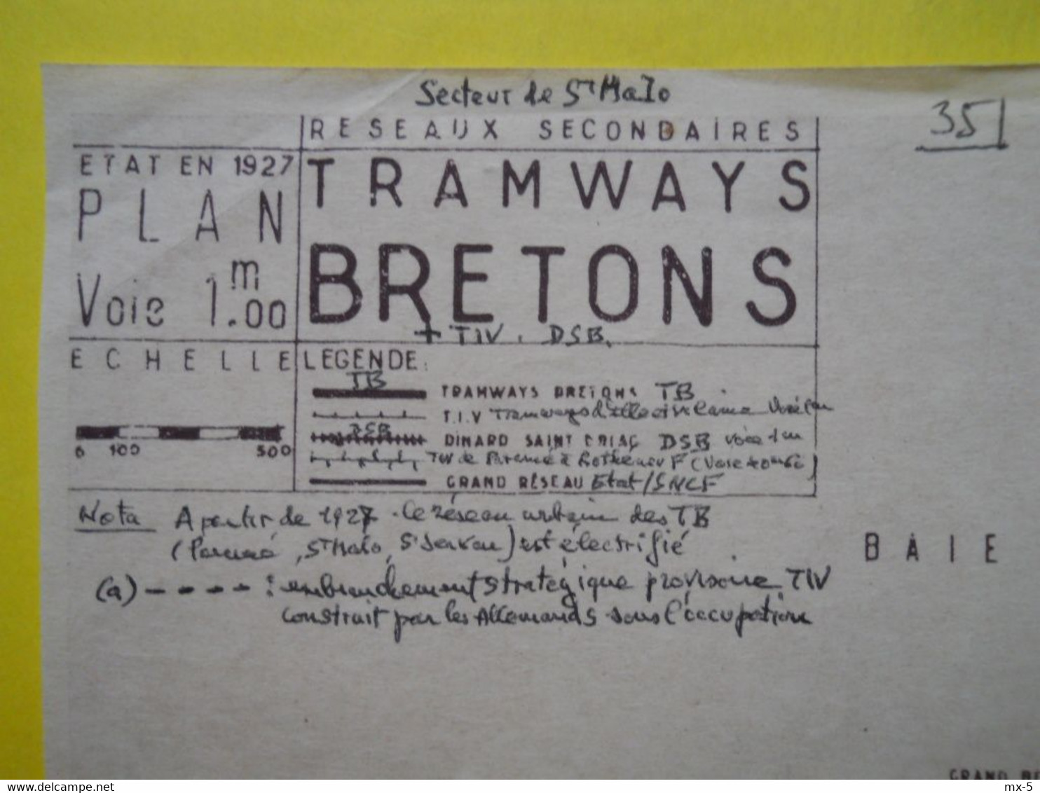 Plan Tramways Bretons + TIV ;DSB - Europe