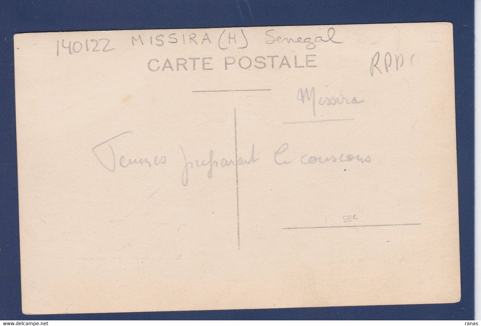 CPA Sénégal Afrique Noire Carte Photo Non Circulé MISSIRA - Senegal