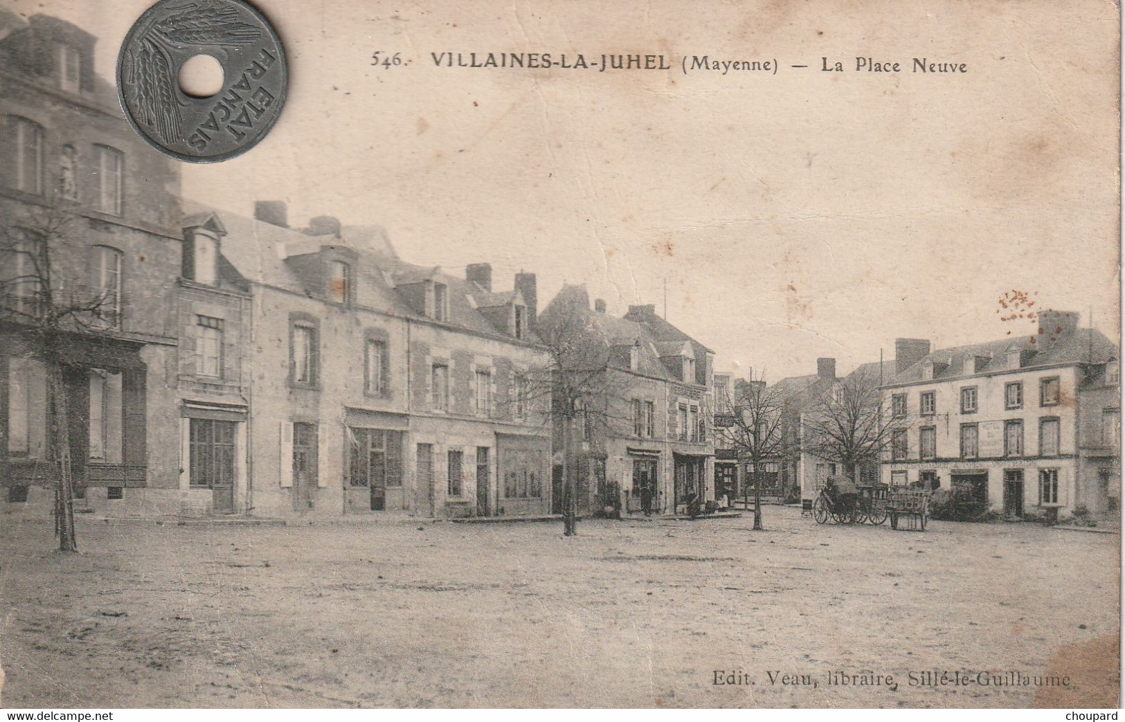 53 - Carte Postale Ancienne De  Villaines La Juhel   La Place Neuve - Villaines La Juhel