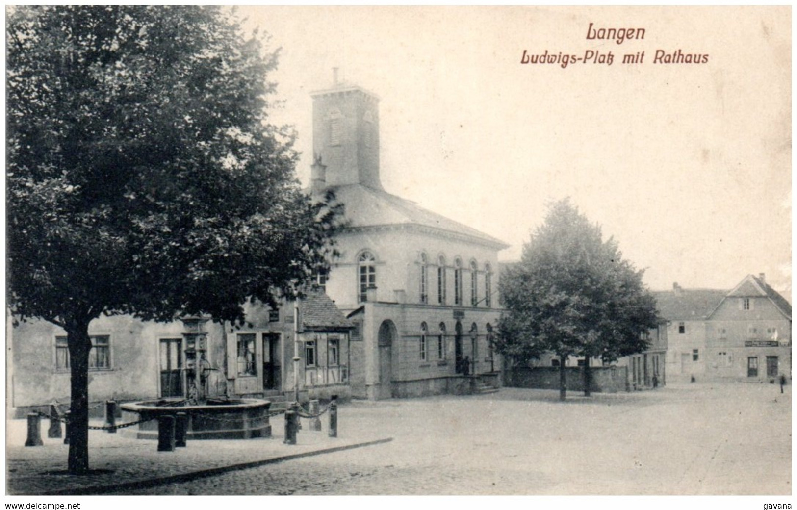 LANGEN - Ludwigs-Platz Mit Rathaus - Langen