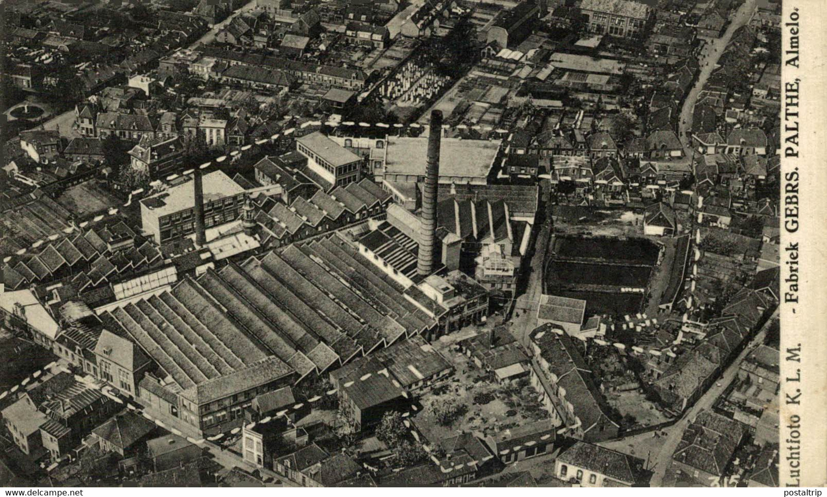 ALMELO Fabriek Gebrs Palthe Almelo Luchtfoto K.L.M Panorama  Overijssel  HOLLAND HOLANDA NETHERLANDS - Almelo