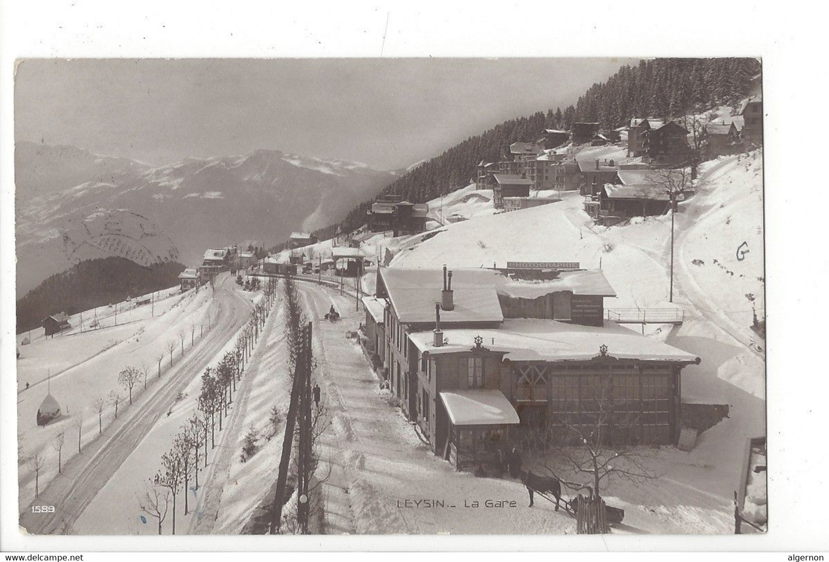 28089 - Leysin La Gare Cheval Tirant Un Traîneau - Leysin