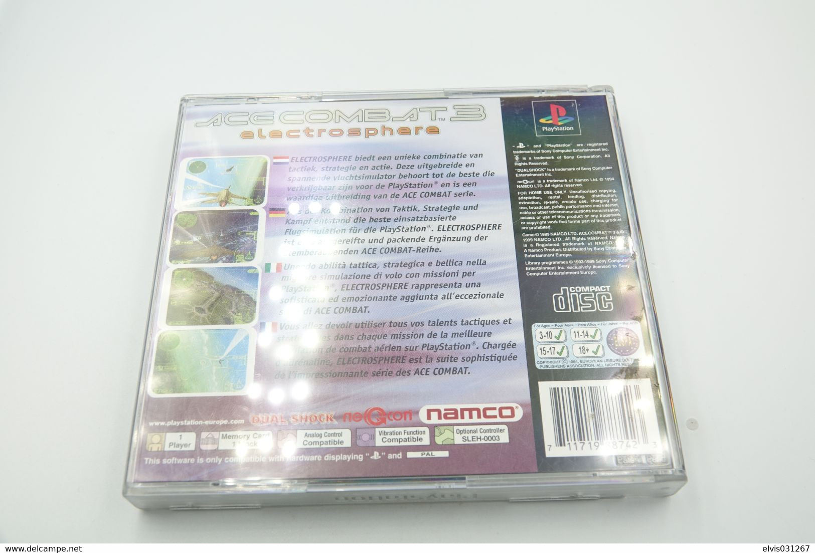 SONY PLAYSTATION ONE PS1 : ACE COMBAT 3 ELECTROSPHERE NAMCO - Playstation