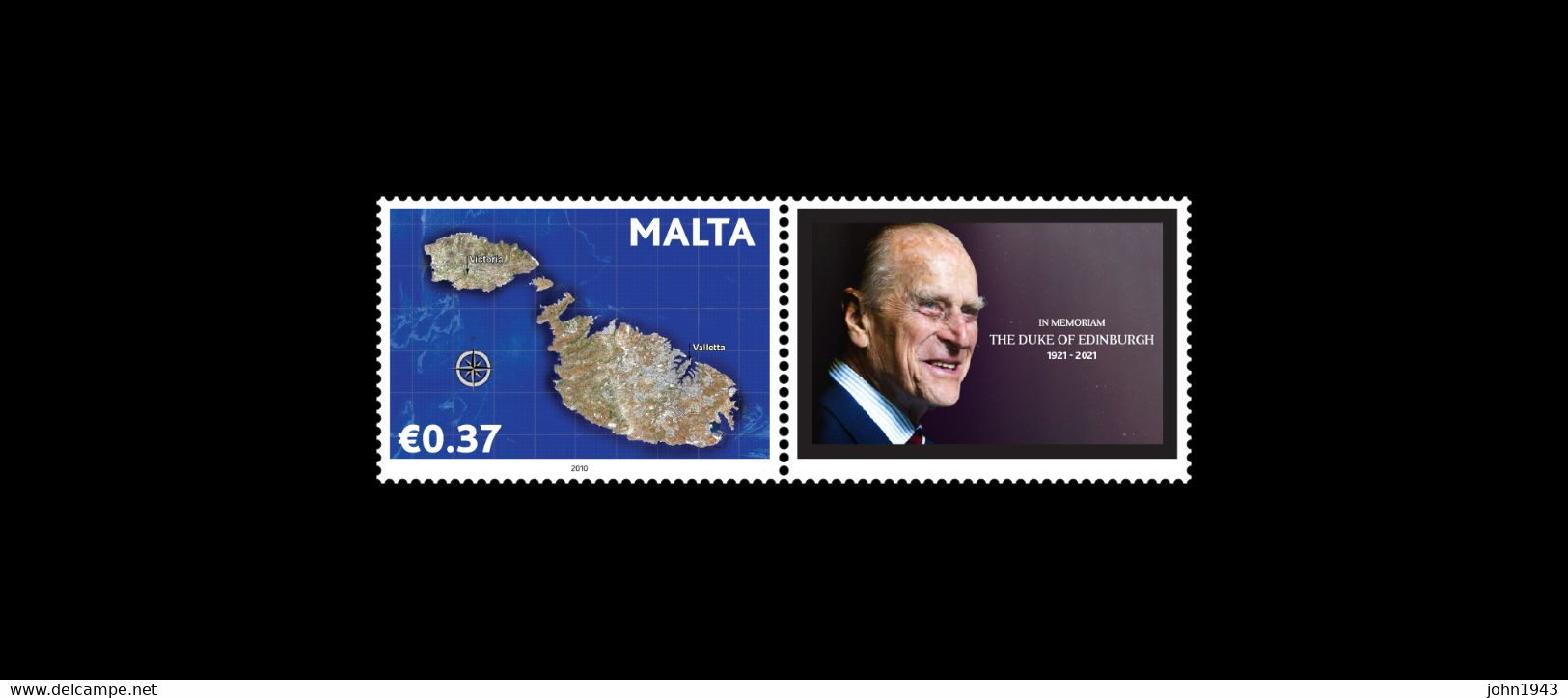 2021 Malta Se-Tenant In Memoriam HRH Duke Of Edinburgh Prince Phillip MNH VF - Malta