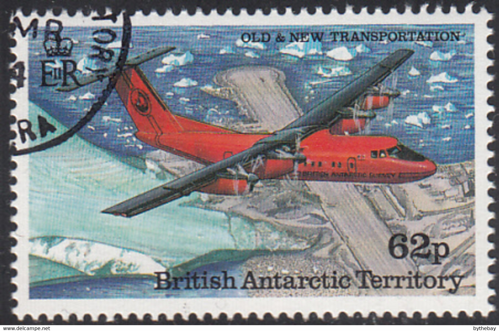 British Antarctic Territory 1994 Used Sc #222 62p DHC-6 Twin Otter - Gebruikt