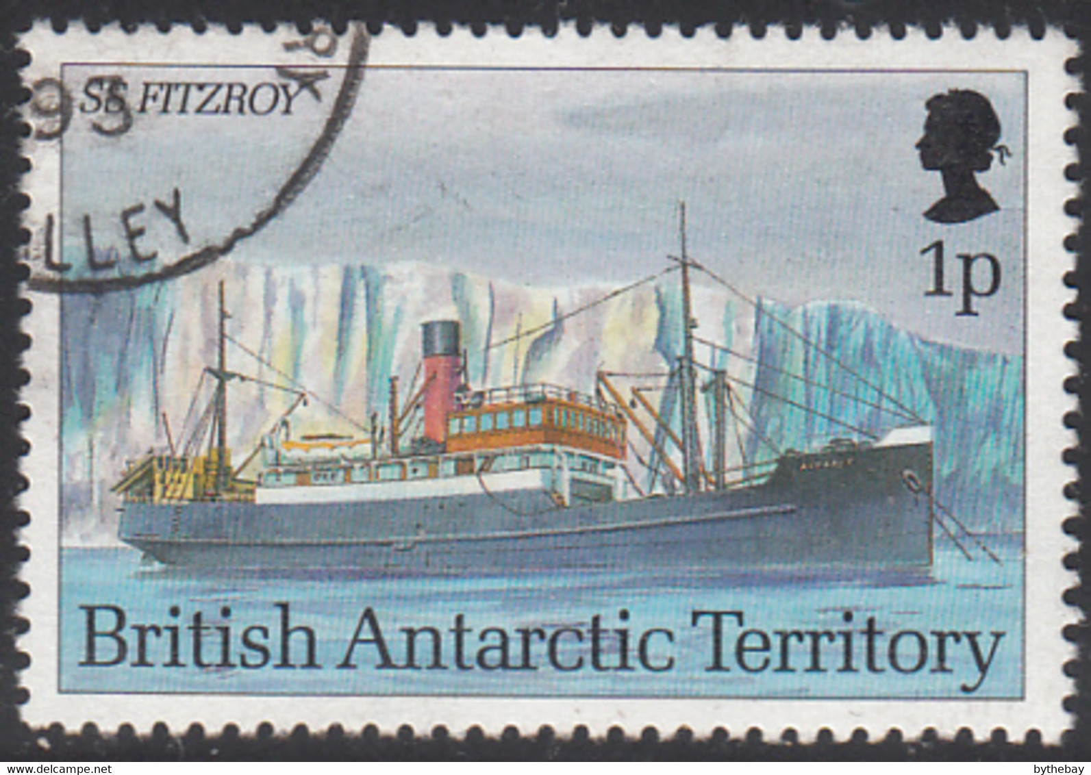 British Antarctic Territory 1993 Used Sc #202 1p SS Fitzroy Research Ships - Used Stamps
