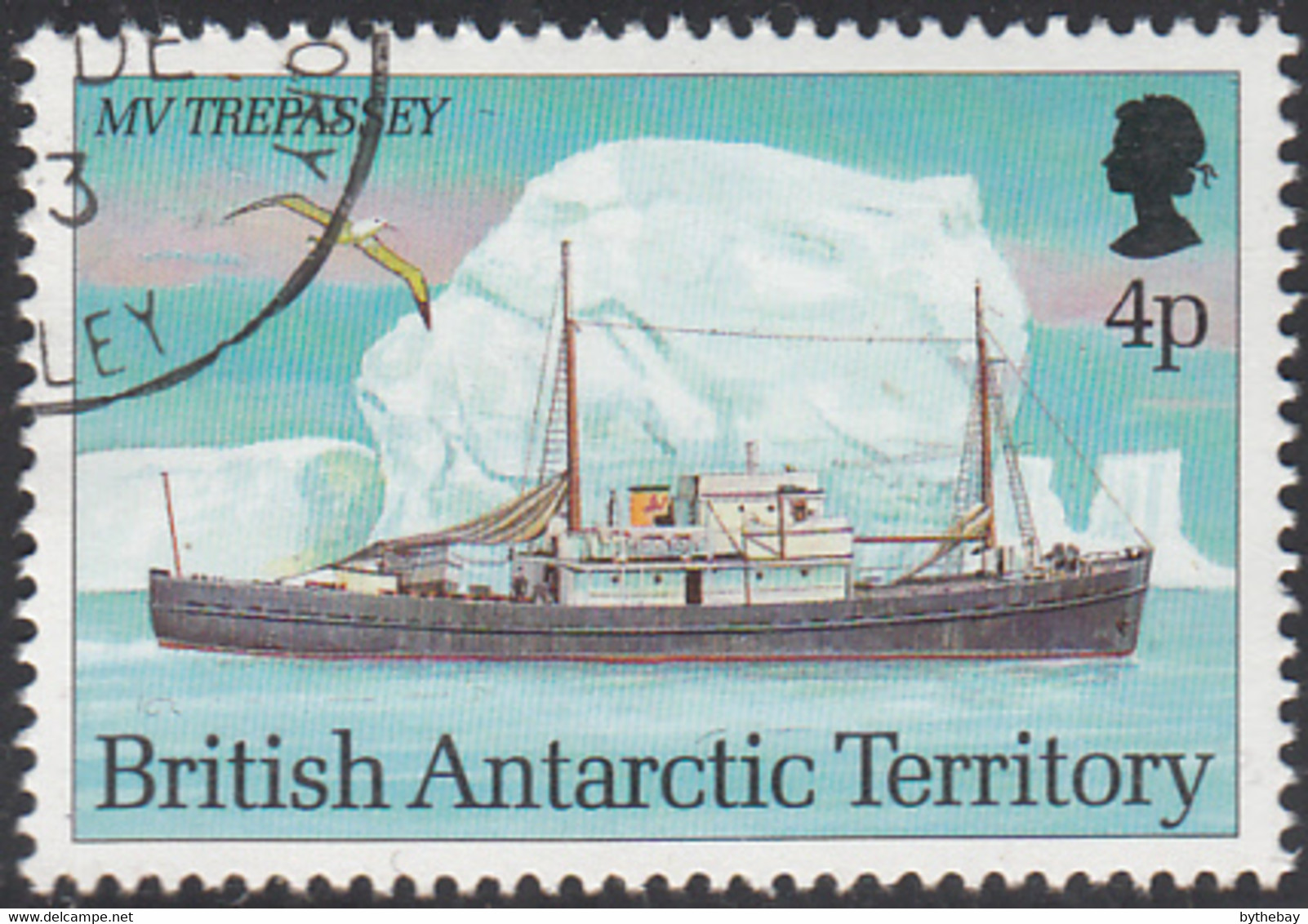 British Antarctic Territory 1993 Used Sc #205 4p MV Trepassey Research Ships - Usados