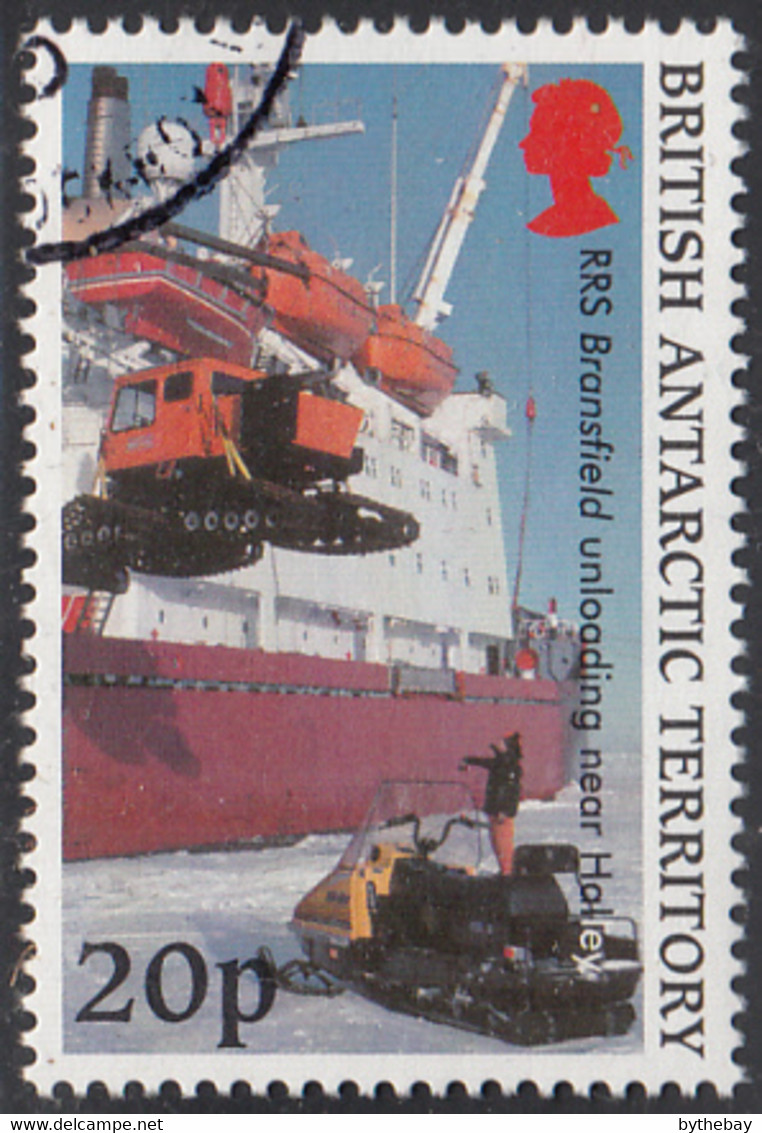 British Antarctic Territory 2000 Used Sc #289 20p RRS Bransfield Unloading - Gebraucht