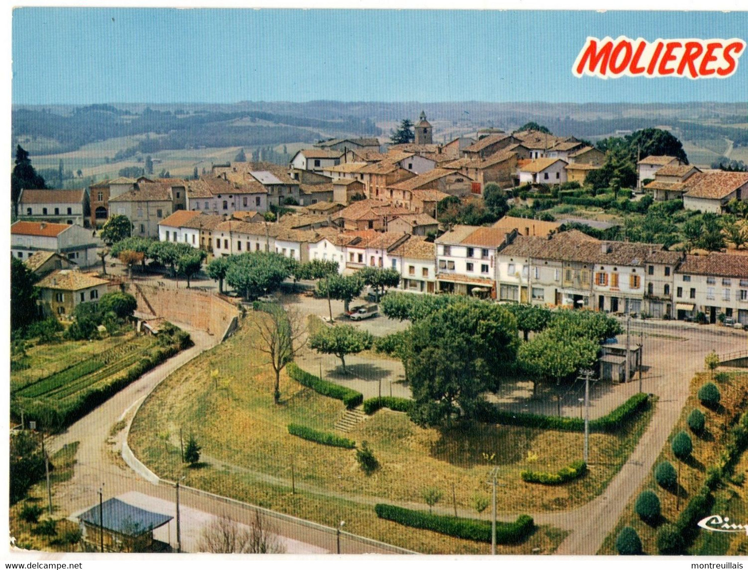 CPM, (82), MOLIERES, Vue Générale Aérienne, écrite, Non Timbrée - Molieres