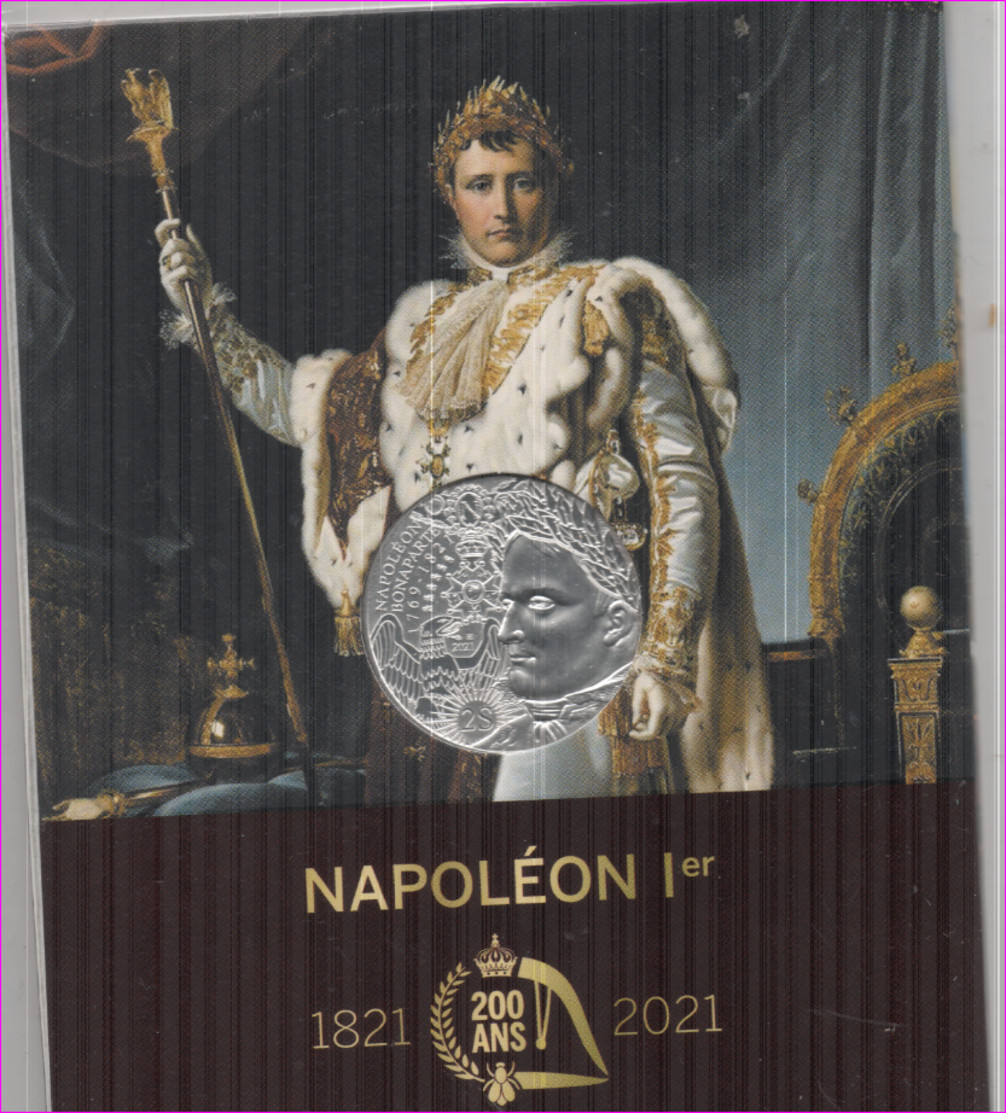 NEUVE PIECE NAPOLEON 1er 10 EUROS ARGENT 1821//2021 Ses 200 ANS  Avec Son Fascicule ***** COLLECTION ***** - Francia