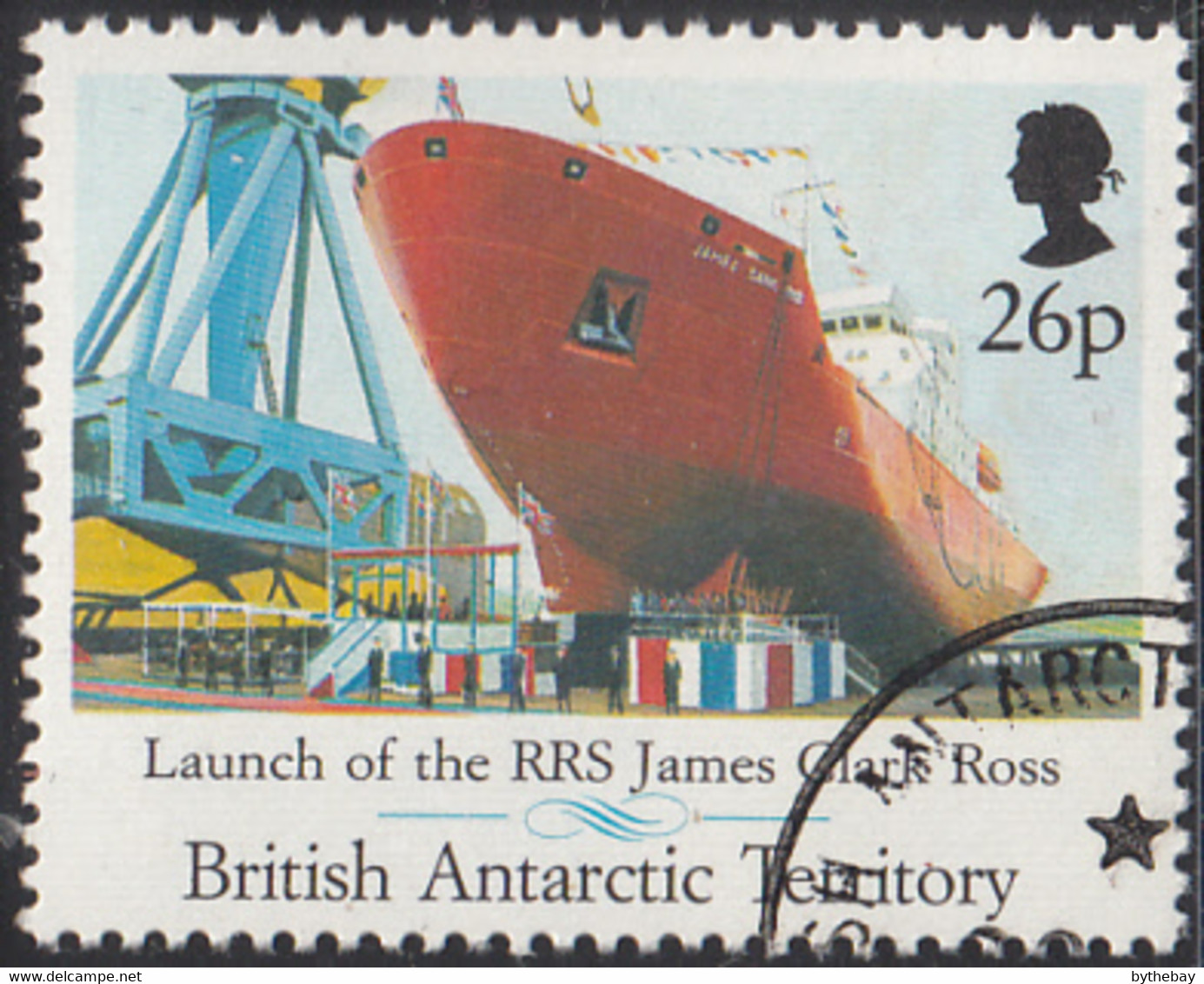 British Antarctic Territory 1991 Used Sc #185 26p RRS James Clark Ross - Used Stamps