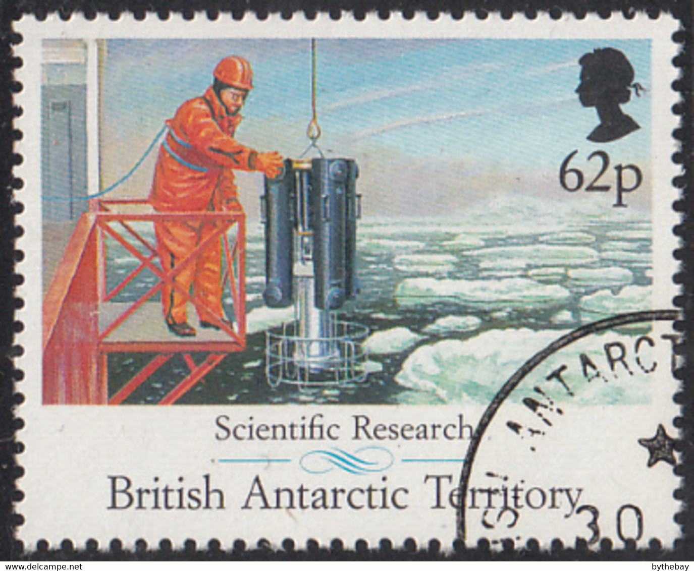 British Antarctic Territory 1991 Used Sc #187 62p Scientific Research - Used Stamps