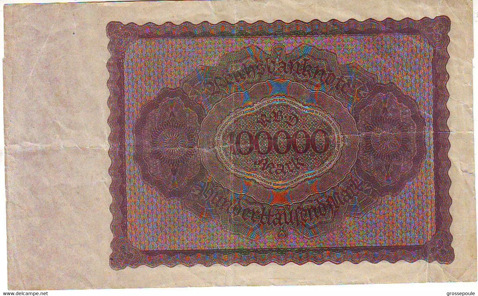 ALLEMAGNE - 100 000 MARK 1923 - Reichsbanknote - - Non Classés