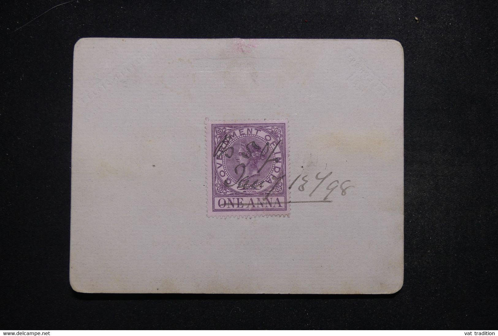 INDES ANGLAISES - Fiscal Type Victoria Sur Document En 1898 - L 97386 - 1882-1901 Empire
