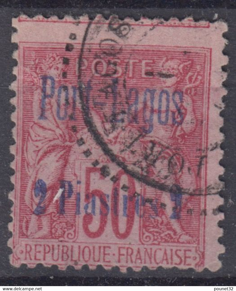 PORT LAGOS : SAGE 50c SURCHARGE N° 5 OBLITERATION CHOISIE - COTE 110 € - Used Stamps