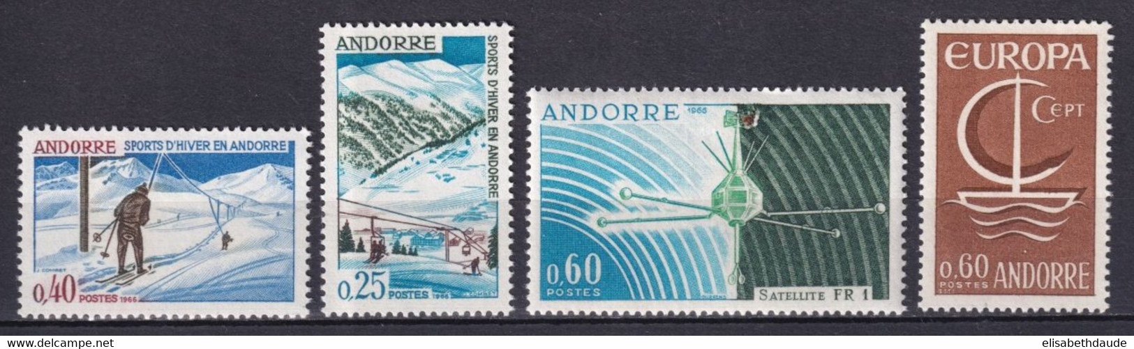 ANDORRE - ANNEE COMPLETE 1966 YVERT N° 175/178 ** MNH - COTE = 10.9 EUR. - - Ganze Jahrgänge